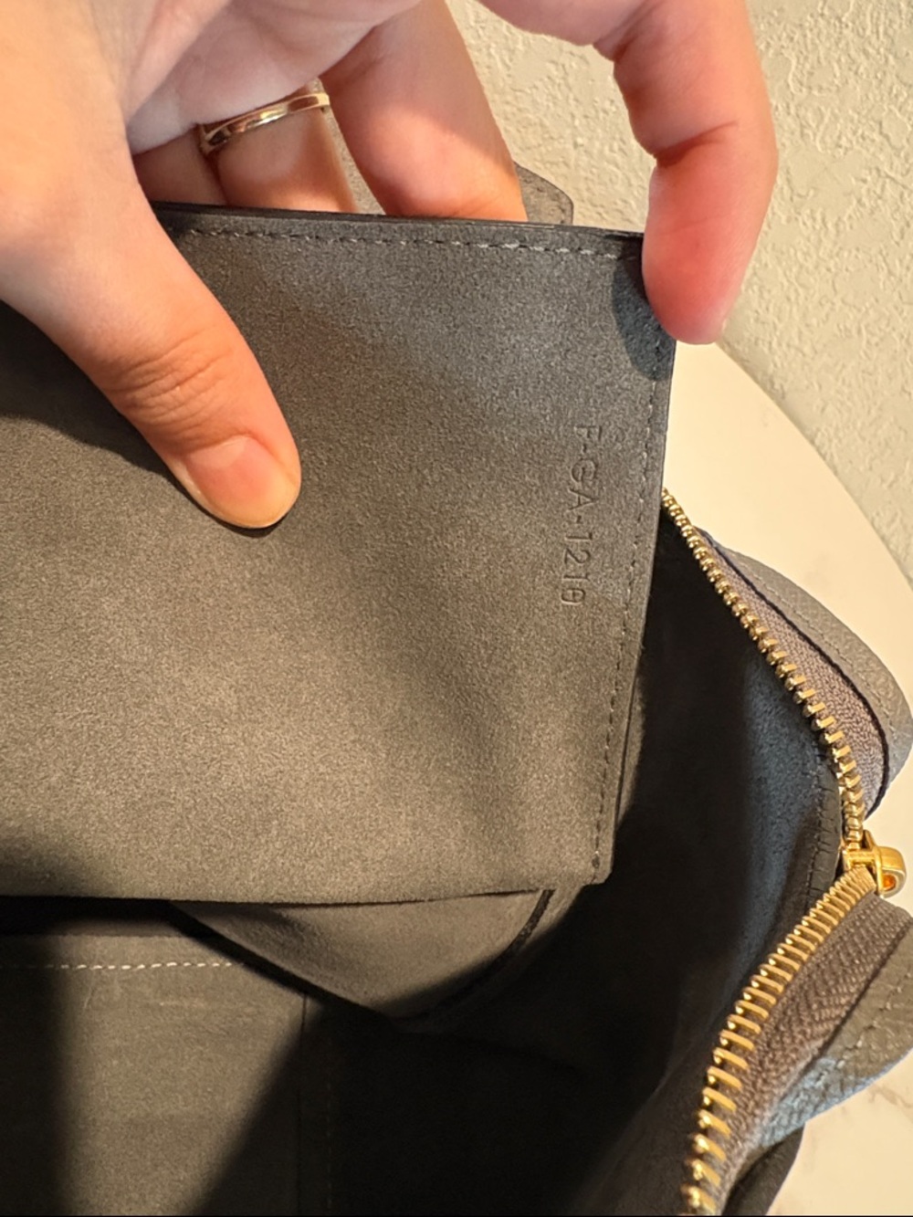 Celine Mini Belt Gray Leather Satchel with Top Handle - Picture 13 of 15